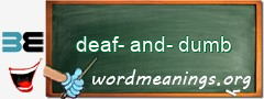 WordMeaning blackboard for deaf-and-dumb